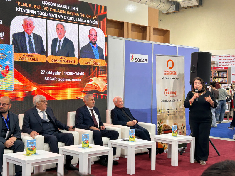 XII Bakı Beynəlxalq kitab sərgisində şair, yazıçı Qəşəm İsabəyli ilə görüş keçirildi